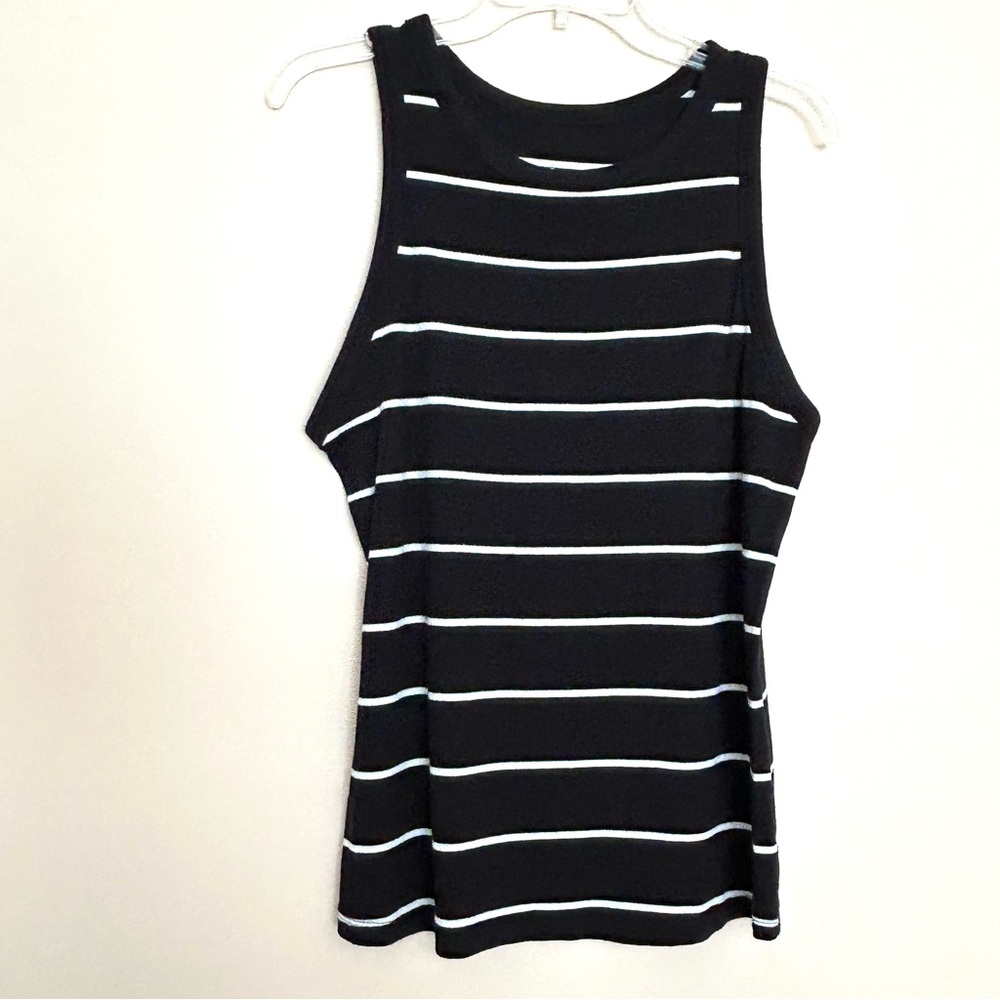 A New Day Women’s Black and White Striped Tank Top